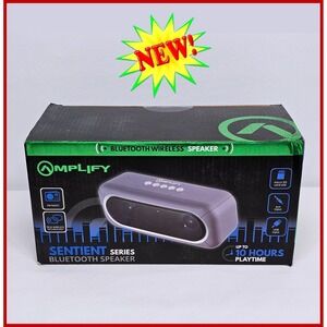 Amplify Sentient Gray Wireless‎ Bluetooth Speaker FM Radio Micro SD USB Portable